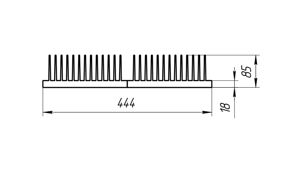 Широкий радиатор ТПС-038-444 схема