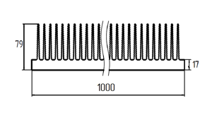 Широкий радиатор ТПС-030.1000 схема