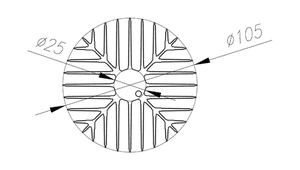 Корпус светодиодного светильника ТПК-007 схема