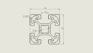 Профиль конструкционный 40х40 схема