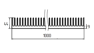 Широкий радиатор ТПС-017.1000 схема