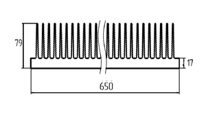 Широкий радиатор ТПС-030.650 схема