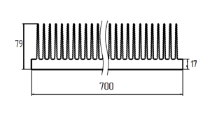 Широкий радиатор ТПС-030.700 схема