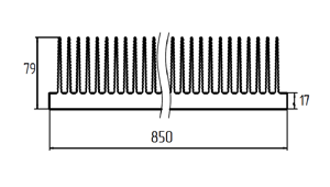 Широкий радиатор ТПС-030.850 схема
